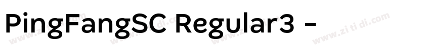 PingFangSC Regular3 字体转换